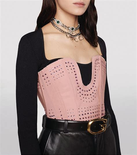 gucci silk and crystal corset|Gucci bodysuit for women.